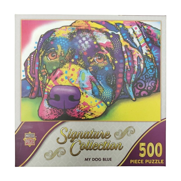 NEW!! Dean Russo "My Dog Blue" 500 Pc Puzzle Signature Collection MasterPieces - Picture 5 of 5